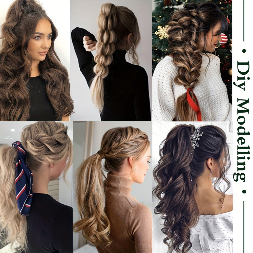 1pc Kinky Curly Ponytail Hair Extension - Multi-Layered Synthetic Hairpiece with Drawstring, Natural-Looking Soft & Smooth Texture for Women, Daily Use & All Ethnicities, Ponytail Hair Piece, Versatile Hairpiece, Secure Drawstring Attachment