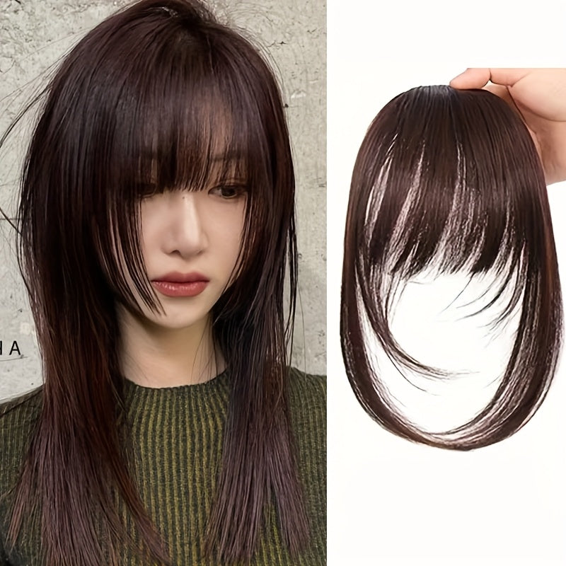 Women's Layered Manga-Inspired Straight Hair Wig with Bangs - Sleek Black Synthetic Hair for Versatile Styling, Natural Look & Easy Maintenance, Fit All Ethnicities, Everyday Hairpiece, Mangainspired Bangs, Easy Maintenance Hair