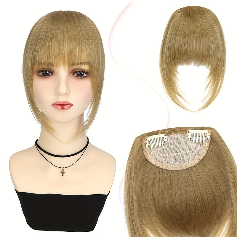 Synthetic Wig With 12-inch Bangs On Both Sides Suitable For Daily Wear By Ladies.